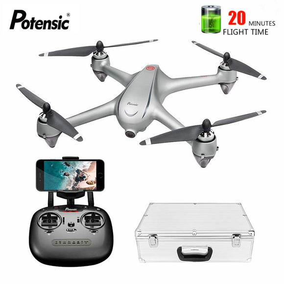 Potensic D80 FPV Drone with 1080P Camera 5G WiFi HD Live Video GPS Auto Return RC Quadcopter with Carrying Case  for Adult