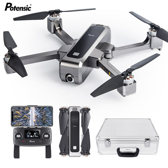 Potensic D88 5G WiFi FPV Drone with 2K Camera High Hold Mode Foldable Arm RC Quadcopter Drone with Case