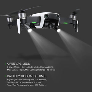 2pcs Drone Night Flight LED Light photography Fill light Flashlight 360 degrees rotation For DJI mavic air Drone Accessories