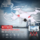 XKY KY101 RC Drone w/ Wifi FPV HD Adjustable Camera Altitude Hold One Key Return/Landing/ Take Off Headless RC Quadcopter Drone