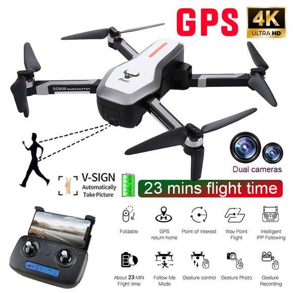 New Portable RC Drone GPS 5G WIFI FPV 4K Ultra HD Wide Angle Dual Camera Brushless Selfie Foldable Drone 4K Quadcopter Dron