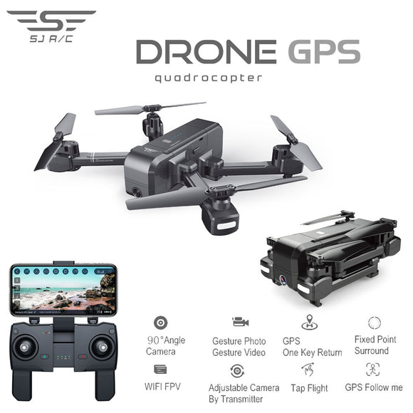 SJRC Z5 Quadrocopter with HD 720P/1080P Camera GPS Drone 2.4G/5G Wifi FPV Altitude Hold Follow Me Mode Dro vs Visuo XS812